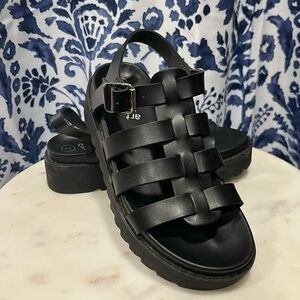 Black Strappy Sandals